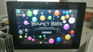 Image: Playing BouncyBalls demo